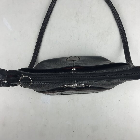 Brighton Handbag D298323 Womens Tasseled Shoulder Strap‎ Lined  Black/Brown - Picture 8 of 14